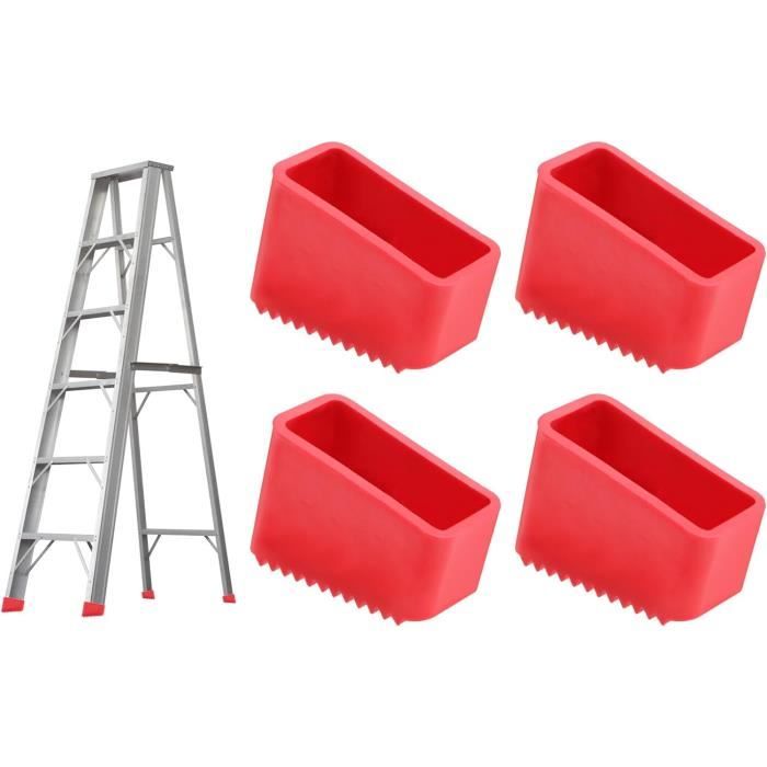 Rosaces & Bouchons Échelle Piscine – 4 Kits Protection Caoutchouc & Plastique, Diam. Intérieur 4,8 Cm, Anti-Frottement