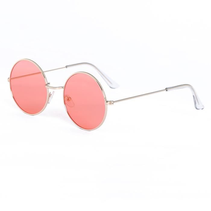 Inlefen Lunettes de vue rondes avec monture de lunettes m/étalliques r/étro pour hommes et femmes