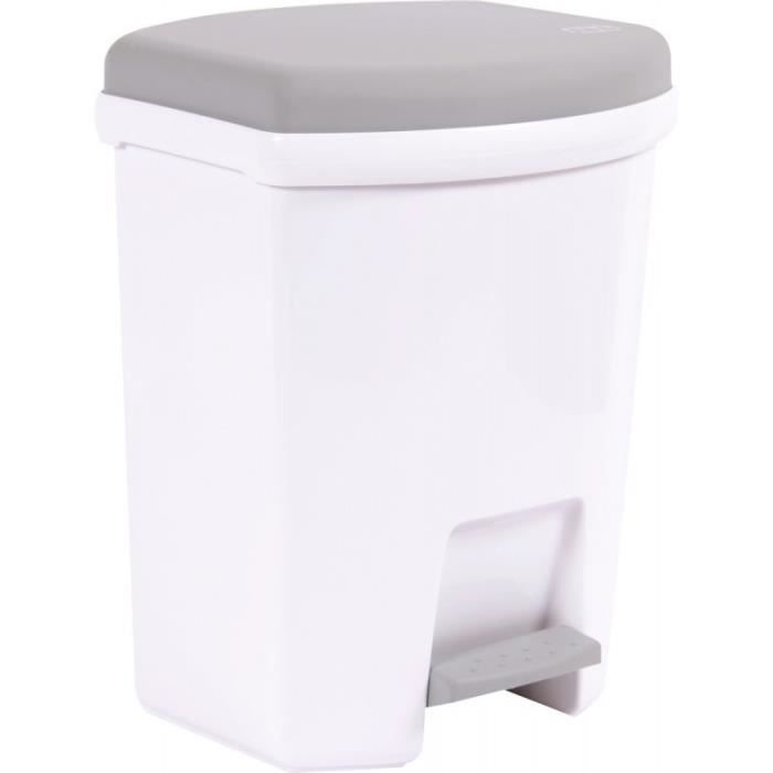 Poubelle Grise Salle De Bain Cdiscount