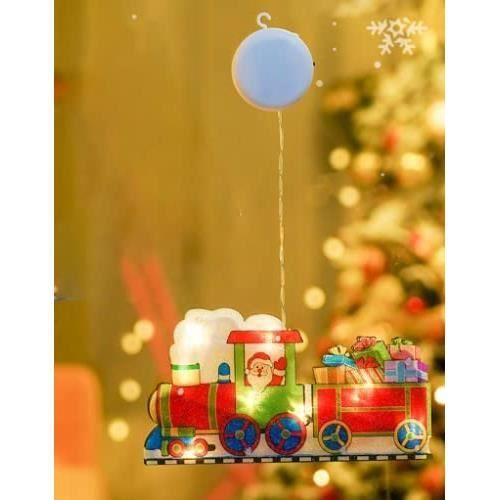 Éclairage de Noël, rideau lumineux, guirlande lumineuse à piles avec ventouses  pour décoration de fenêtre, décoration de Noël[O197] - Cdiscount Maison