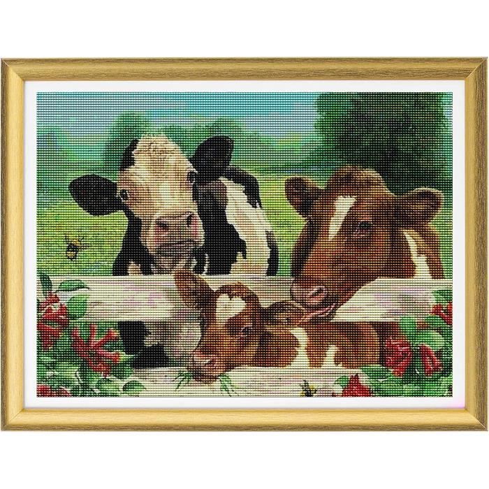 MOMAKA 5D Diamond Painting Kits Fleur, Diamant Peinture Kits Point De Croix Broderie Herbe, Kits Diamant Arts Craft Cross Embroidery Pour La Décoration Murale à Domicile 30x40 cm