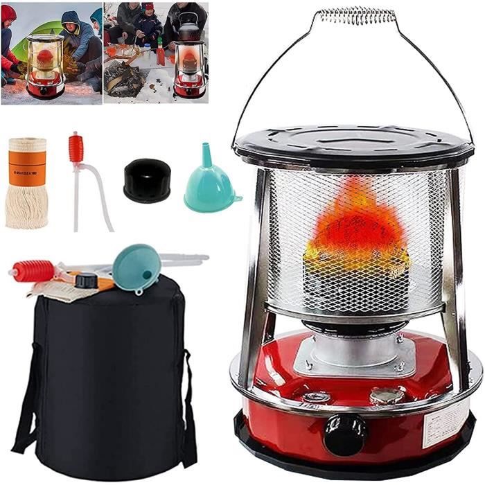 Poêle à Pétrole Camping - Réchaud Chauffage Anti-Vent - Compact Pour 2-3 Personnes - Randonnée, Trek, Pique-nique