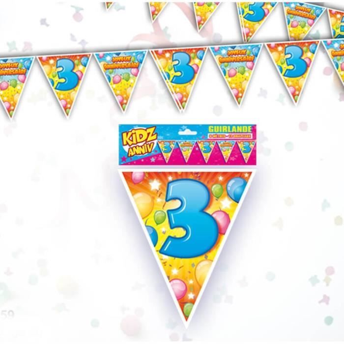 Guirlande De Fanions Joyeux Anniversaire 3 Ans Cdiscount Maison Guirlande De Fanions Joyeux Anniversaire 3 Ans Cdiscount Maison