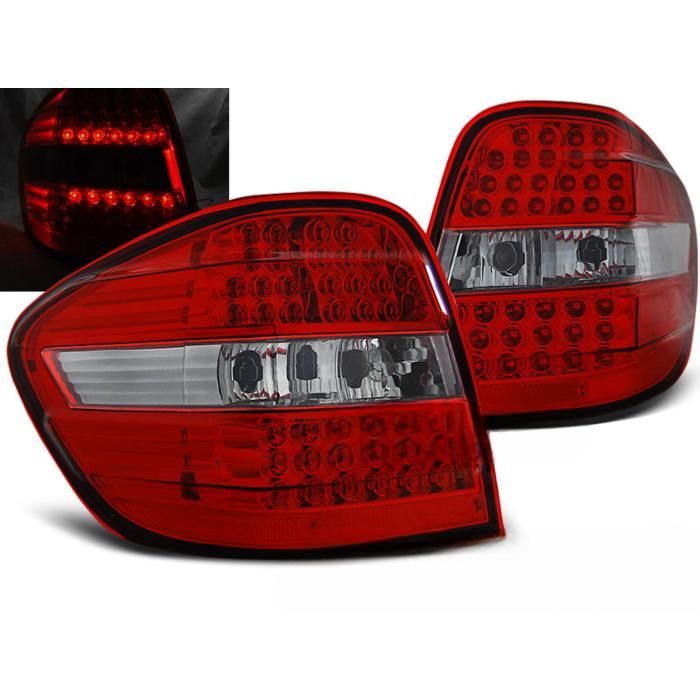 Paire de feux arriere Mercedes ML W164 de 2005 a 2008 LED rouge blanc-27336091