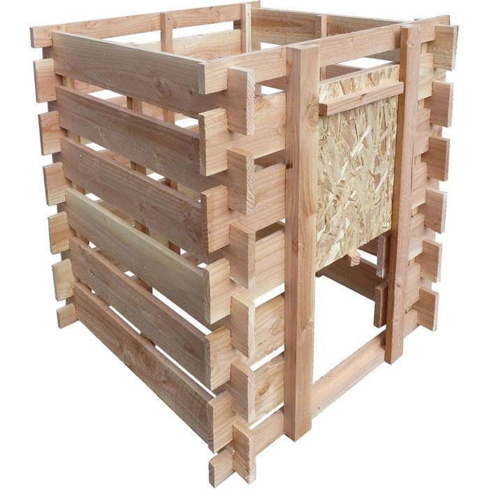 Composteur en bois de douglas naturel 379 litres