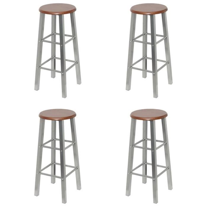 Lot de 4 Tabouret de bar style scandinave - Arge