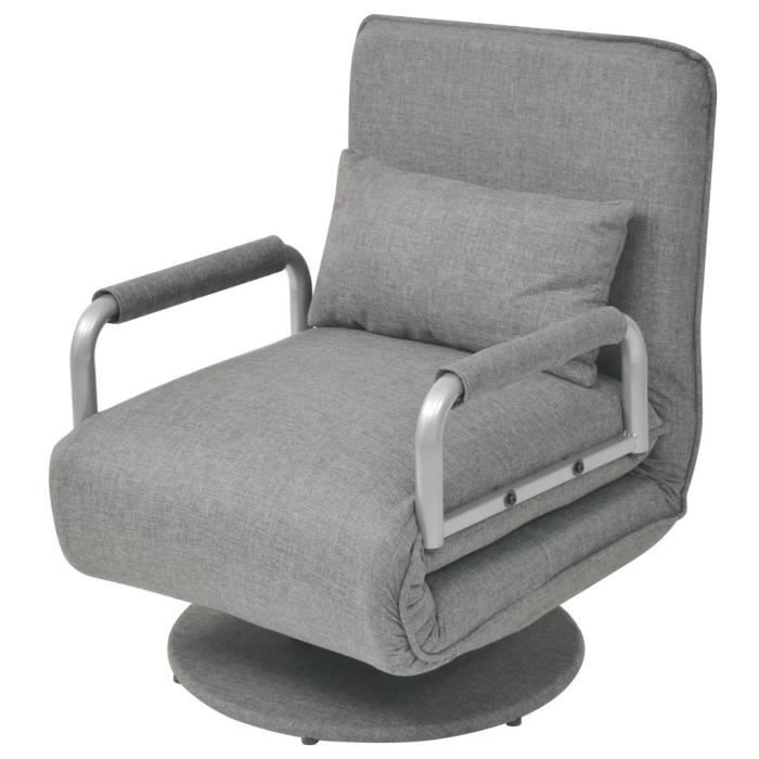 fauteuil pivotant et canape d angle convertible reversible canape lit gris clair tissu achat vente chaise cdiscount