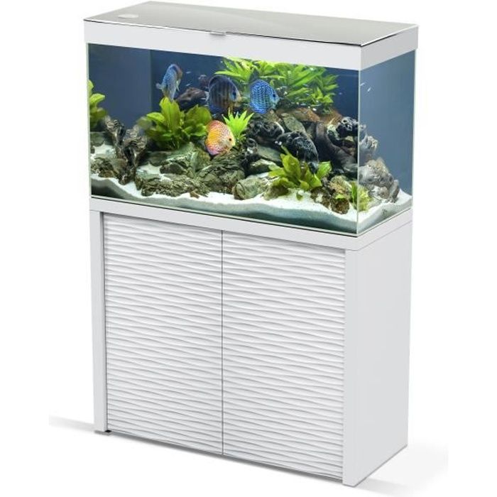 Meilleurs prix pour Aquarium Emotions Nature One 100 Blanc Avec Meuble - Ciano