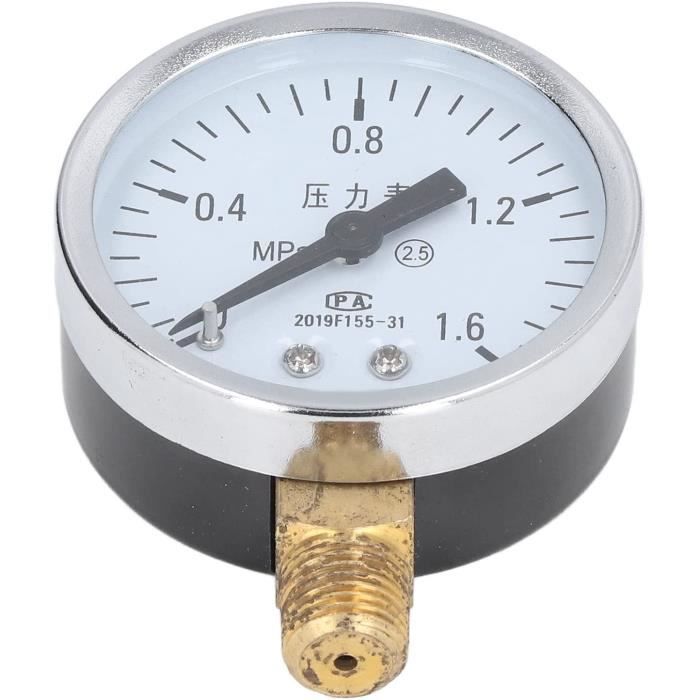 2x Manomètre Pression Eau 0-1Bar 50mm - Jauge -50-15Psi 1/4 Pouce NPT - Heiikiuy
