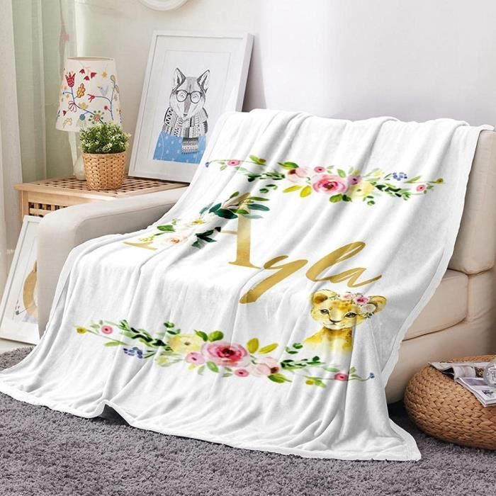 Couverture Polaire Microfibre Pour Adulte - 130x150 Cm, Motif Cheval, Vintage