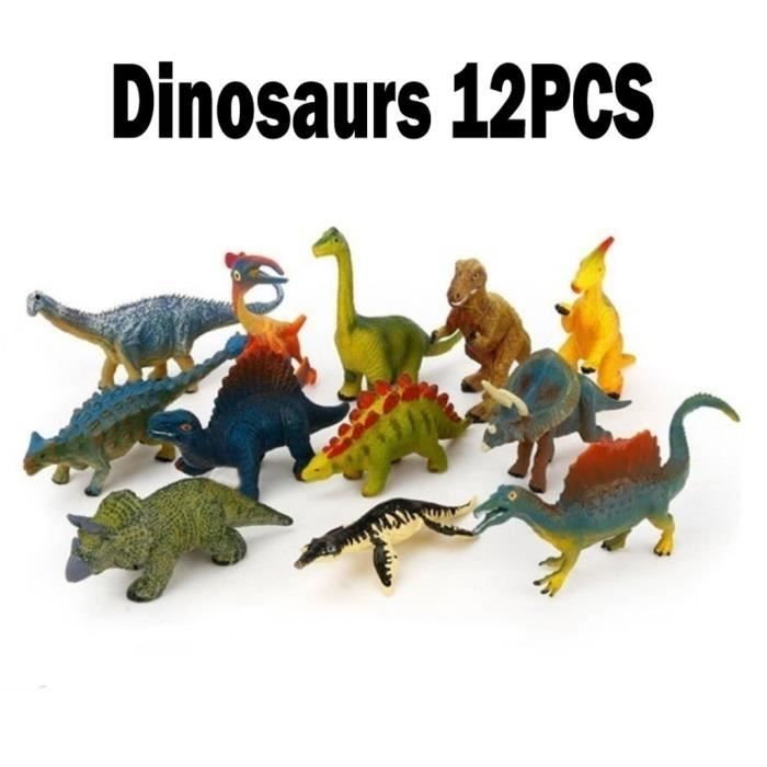 YOUNICER 12 PCS simulé Solide Mini Animal modèle Enfants Vie Marine Dinosaure Monde Apprentissage Jouet Cadeau 