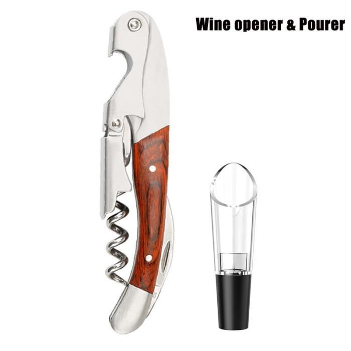 ABOOFAN 4 Pièces ouvre-bouteille en métal ouvre-bouchon de vin outil multifonction ouvre-bouteille de vin léger outil d'ouverture de vin portable Liège Dissolvant petits outils ascenseur