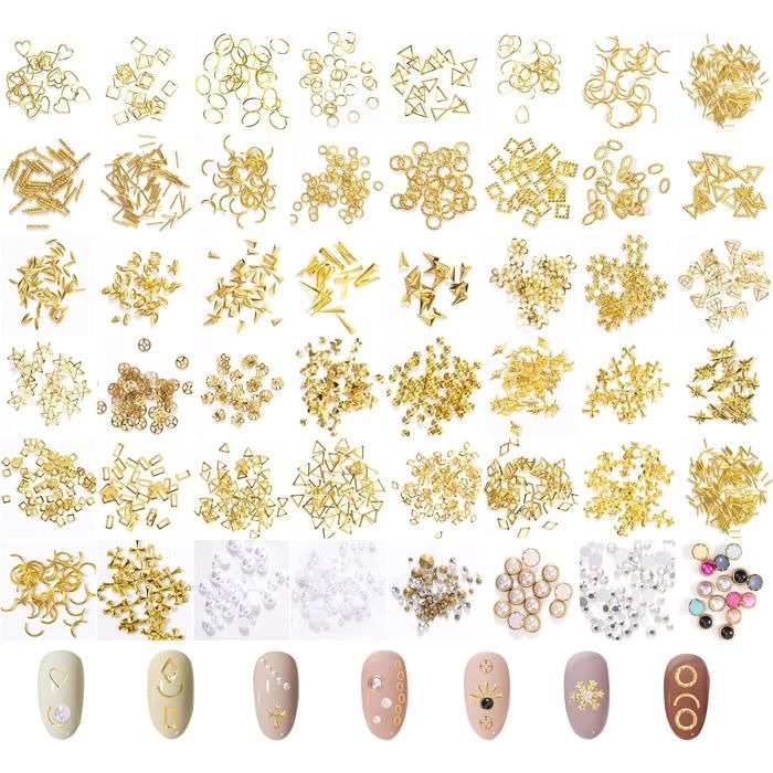 Supvox Nageldesign Metalldekor – Hohle Nagelstuds, Modernes Kreuz-Design Für DIY Nail Art