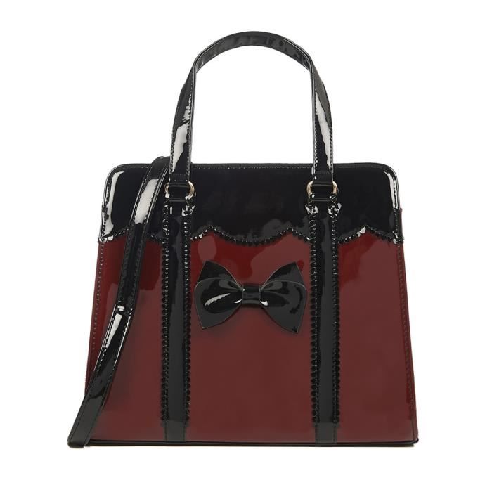 Sac a main rouge et noir top