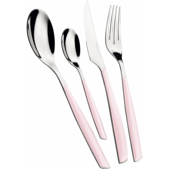 Ménagère - Bugatti - Glamour - 24 Pièces - Acier INOX - Rose Lotus - Lave-vaisselle compatible Ménagère - Bugatti - Glamour - 24 Pièces - Acier INOX - Rose Lotus - Lave-vaisselle compatible