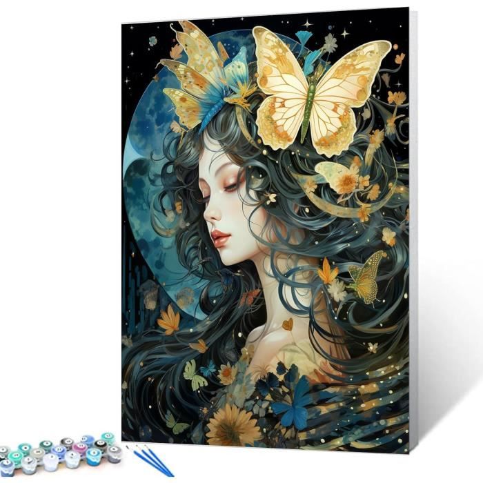 KAMIERFA Peinture Par Numéros Adulte 40x50 Cm – Kit Acrylique DIY Complet Avec Toile, Peintures & Pinceaux, Sans Cadre