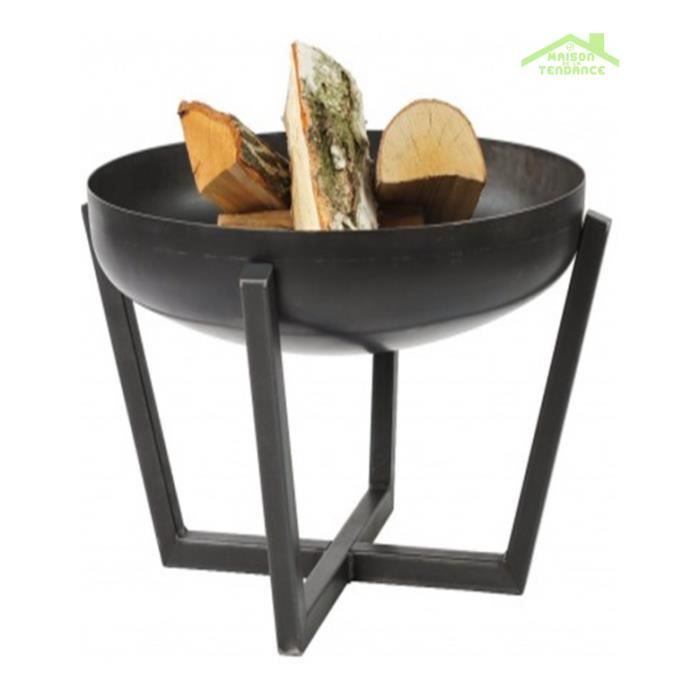 Brasero De Jardin Vilia En Acier Avec Ou Sans Couvercle O 60cm