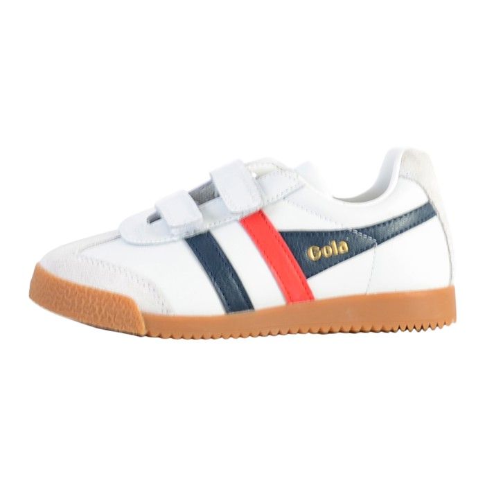 Gola Basket Cuir Gola Harrier Leather Strap - Blanc/Bleu/Rouge