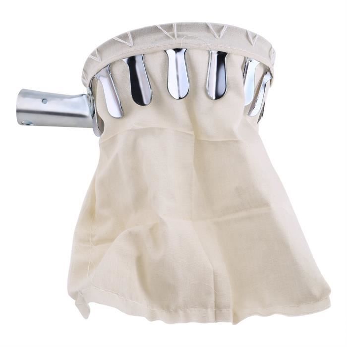 Cueille-fruits Avec Sac En Coton - Longue Tige Réglable - Idéal Pour Ramasser Sans échelle - Métal Solide - Ø 15 Cm