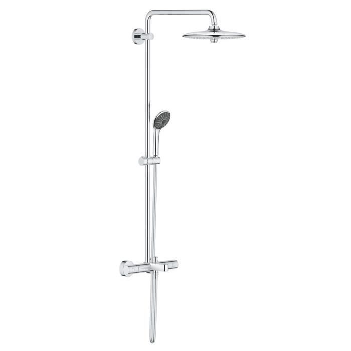Grohe Vitalio Joy 180 Mm Colonne De Douche Avec Mitigeur Thermostatique Pour Baignoire Douche 27860001 Achat Vente Cabine De Douche Vitalio Joy 180 Mm Colonne Cdiscount