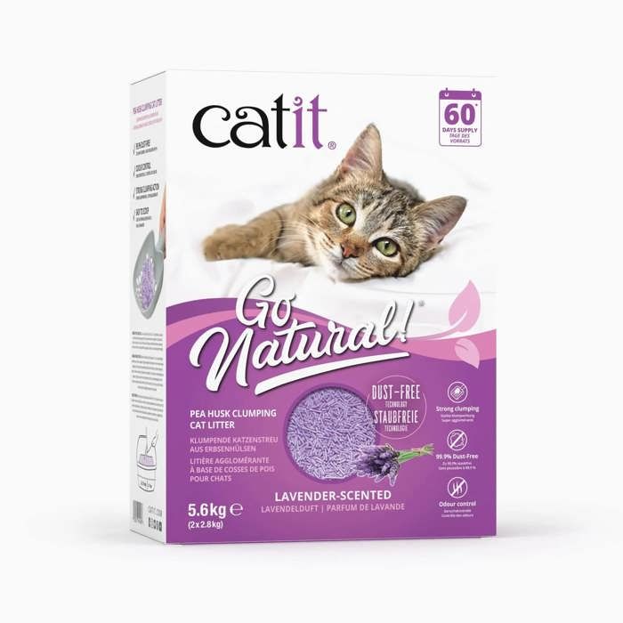 Comparer les prix de Litière Agglomérante Chat Go Natural Cosses De Pois Parfum Lavande - Catit