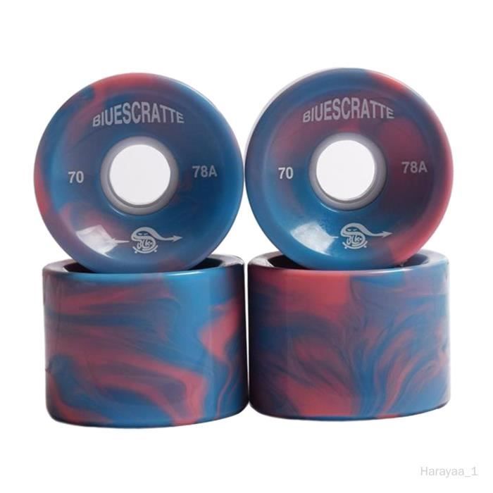 Lot De 4 Roues 78A Pour Skateboard/longboard – ABEC-9, 60x45mm, Avec Roulements Et Entretoises, Blanc