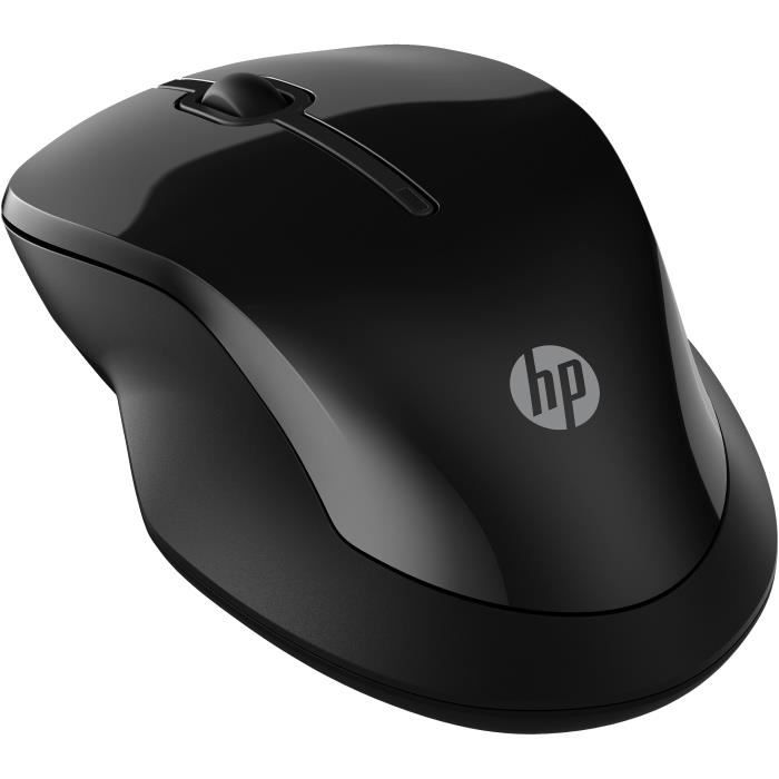 HP 250 - Souris - optique - 3 boutons - sans fil - 2.4 GHz, Bluetooth 5.0 - noir