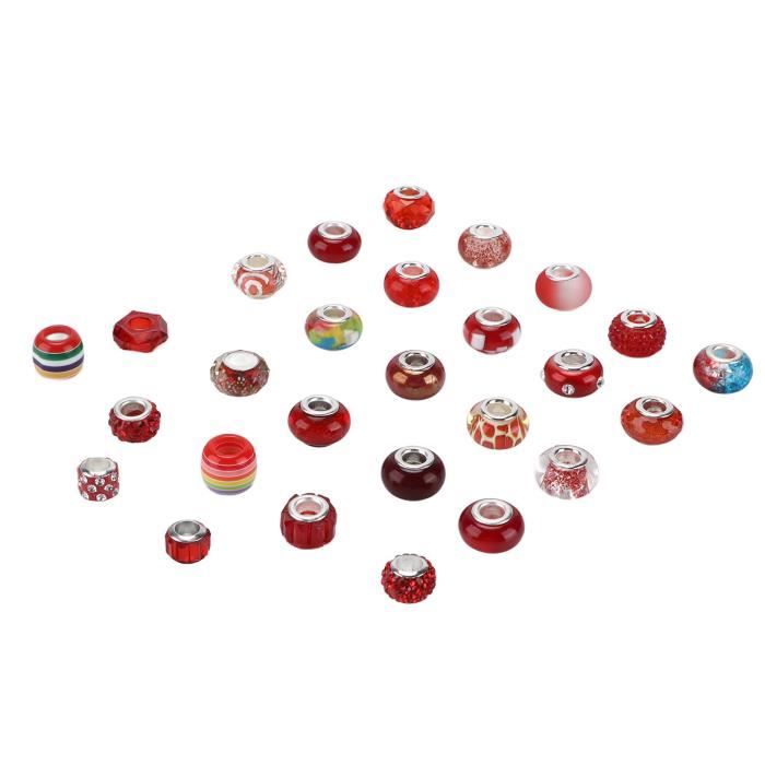 Lot De Perles En Pâte De Verre Opaque - Tortillons Gros Modèle Couleurs Variées