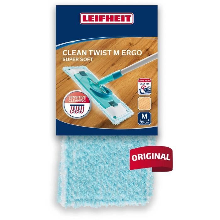 Housse de rechange nettoyante pour balai à plat - LEIFHEIT - Clean Twist M Ergo super soft 52122 - H