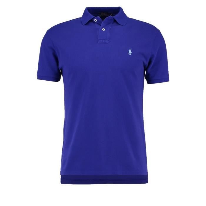 Ralph Lauren Polo Bleu Fonce Logo Ciel Bleu Achat Vente Polo Cdiscount