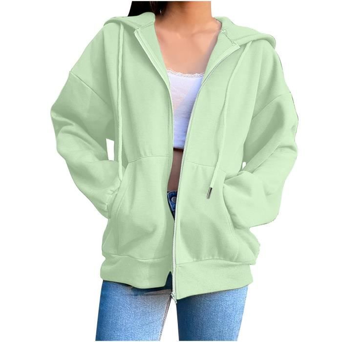 MANTEAU CABAN PARDESSUS Sweat Capuche pour Femme Couleur