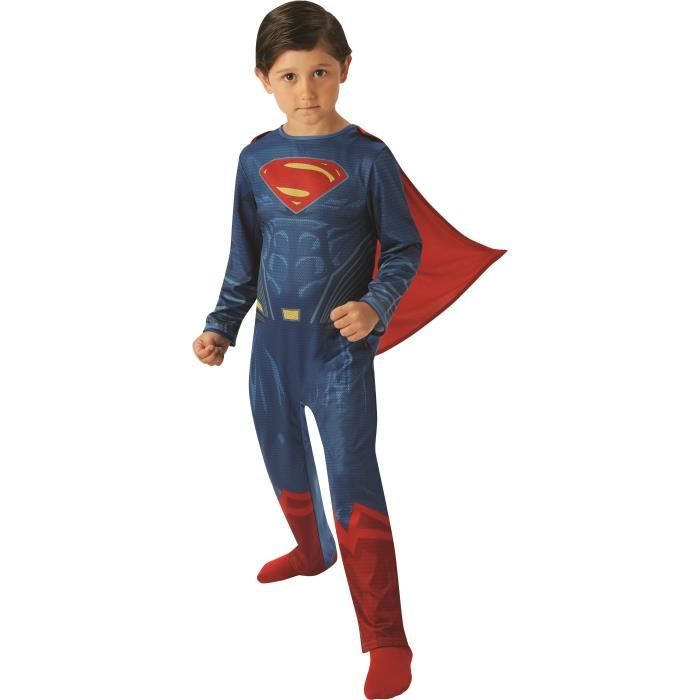 Déguisement classique Superman Justice League - RUBIES - Garçon - 5 ans - Bleu - Cape en tissu - Intérieur