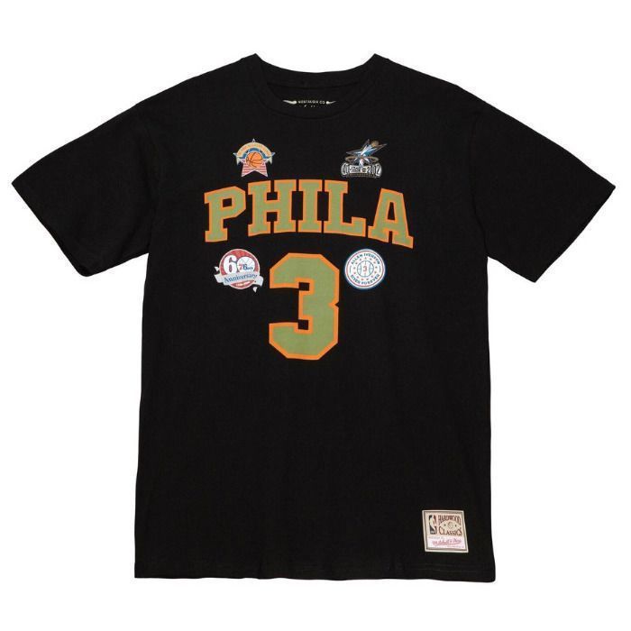 T-shirt Philadelphia 76ers NBA Script N&N 76ers Allen Iverson T-shirt Philadelphia 76ers NBA Script N&N 76ers Allen Iverson