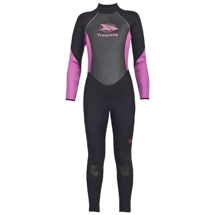 Combinaison de plongée Trespass Aquaria 5mm pour femme - Noir - Manches longues - Sports nautiques - Imperméable