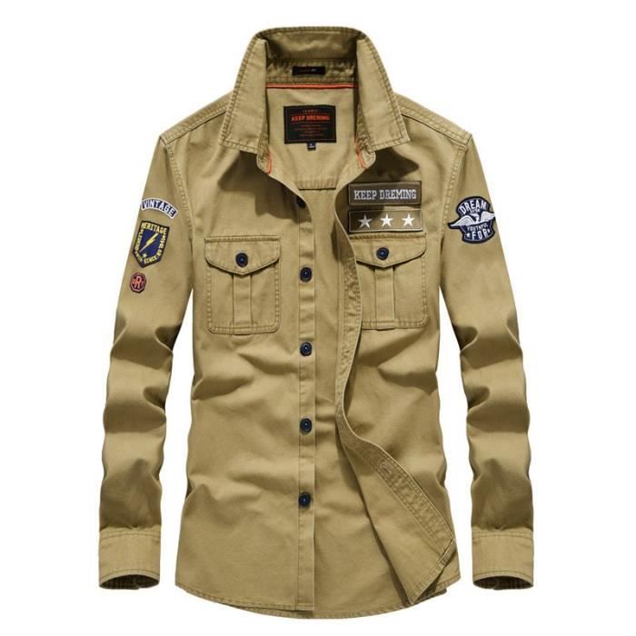 Chemise shop style militaire