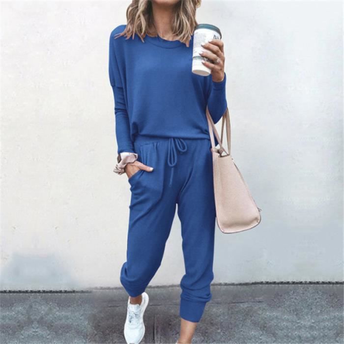 Ensemble de vetements femme YH Bleu Costume decontracte a manches longues Style 1