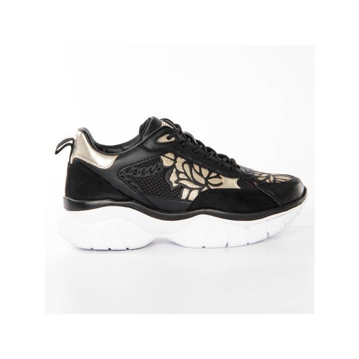 Baskets Femme Basket Guess Noir Et DorÃ© Baskets Guess Dreamon Noir  Cdiscount Chaussures