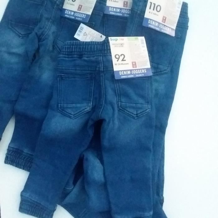 Jeans Stretch Enfants Bleu Coton Bio Africain Lupilu Tailles du 18 mois au  6 ans Bleu - Cdiscount Prêt-à-Porter