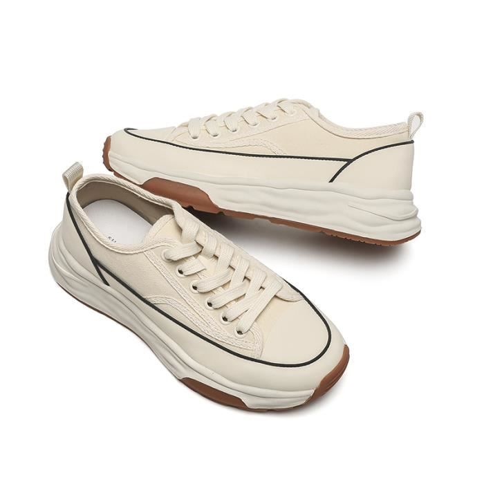 Baskets pour femmes chaussures en toile semelles paisses