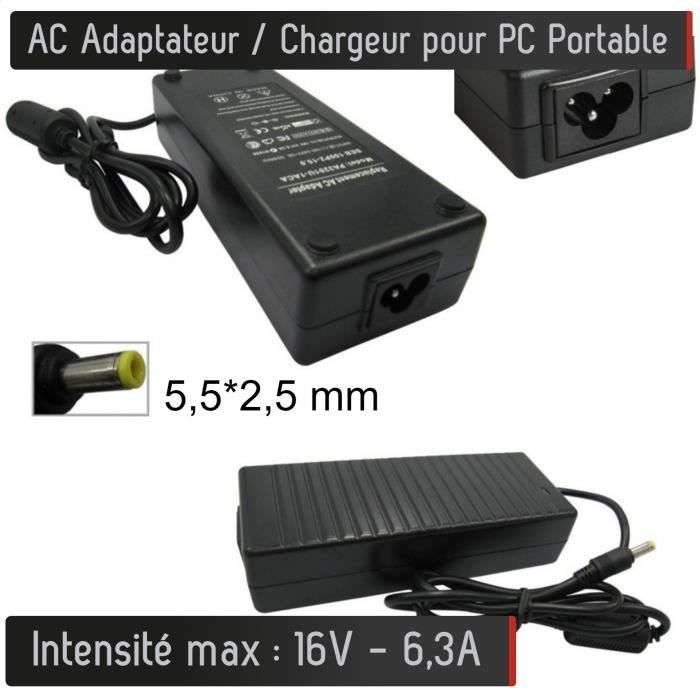 Chargeur Générique pour PC Portable 19V - 6.3A - Embout 5.5*2.5 mm  Alimentation AC Adaptateur - Cdiscount Informatique