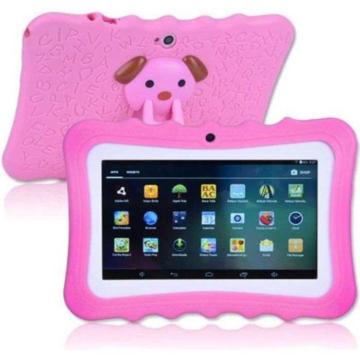 Tablette Tactile Enfants 16Go - 7''HD Tablette Éducative Enfants -RAM 1Go -Quad Core -Android -Rose