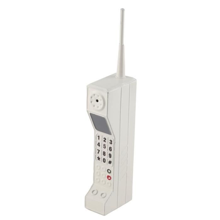 Téléphone Portable Vintage Rétro - Accessoire Déco Années 80-90 - Modèle Simulation Rouge