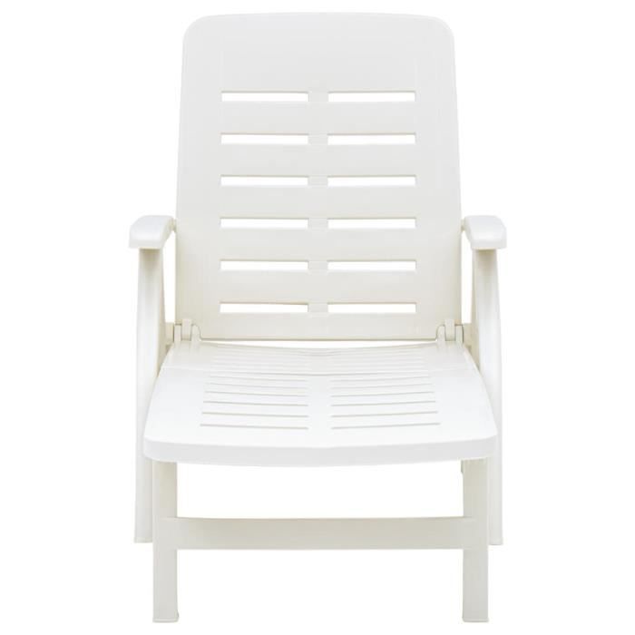 TRANSAT - UMR - Blanc Chaise longue pliable Plastique Blanc -[4F14hc]