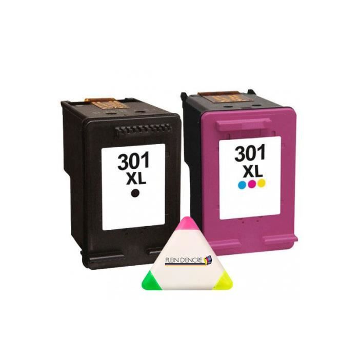 Multipack N° 301 XL cartouches pour imprimante HP Deskjet PLEIN D