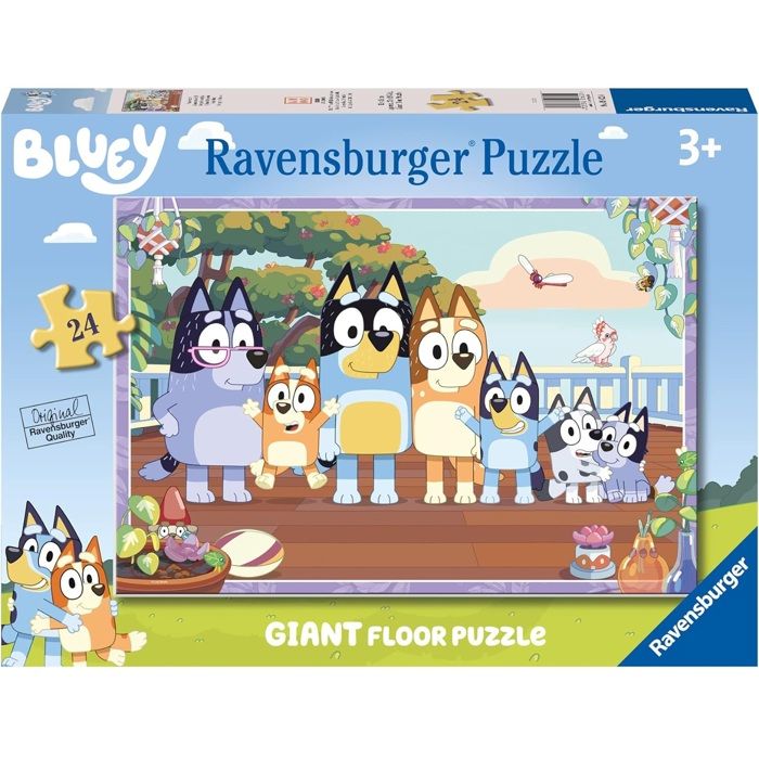Puzzle Giant 24 pièces, Moment en famille/Bluey, Dès3 ans, Aventure, 05622, Ravensburger