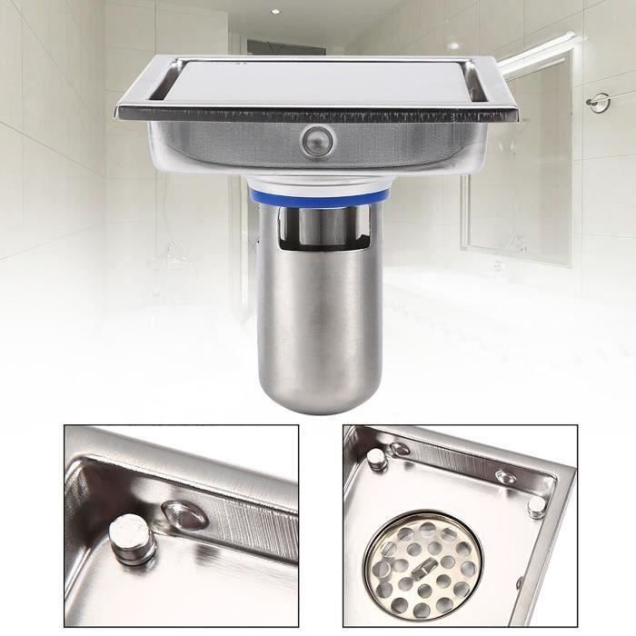Siphon De Sol En Acier Inoxydable Anti-Odeur Carré De Salle De Bain Dechets Gate Egouttoir De Douche Avec Grande Calibre 110 110mm 98556033