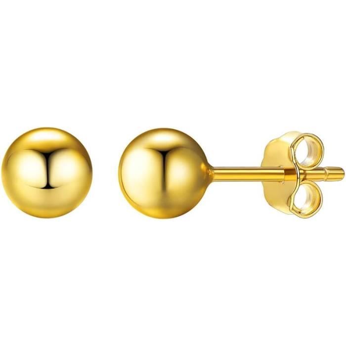 Boucles D'Oreilles Clous Or/Argent Croisées - Petites Créoles Hypoallergéniques Élégantes