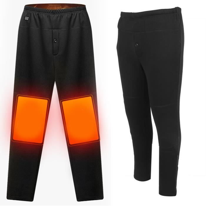 Pantalon chauffant pour homme, pantalon chauffant électrique USB, pantalon  noir d'hiver