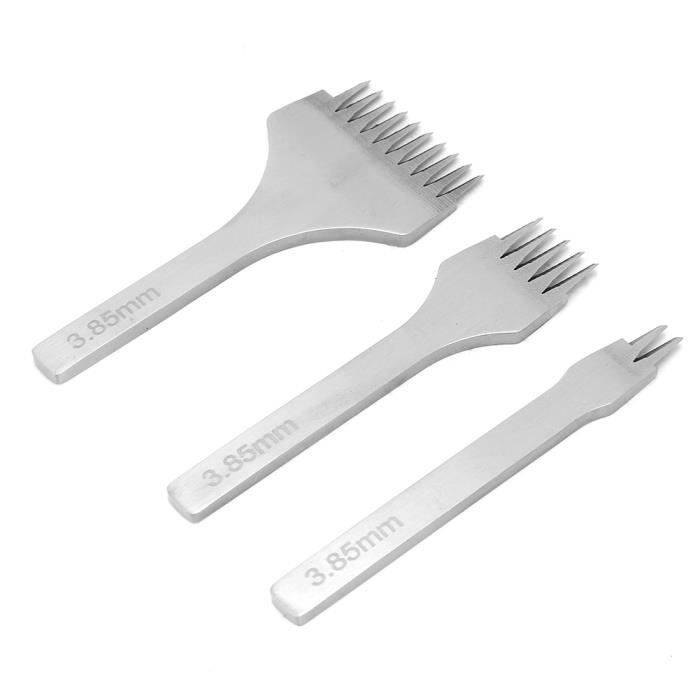 12 Pièces Emporte-Pièce Cuir, Poinçon Creux Ronde en Acier Set Outils Perforation pour Cuir Bande Montre Toile Oeillet Métal | Leroy Merlin