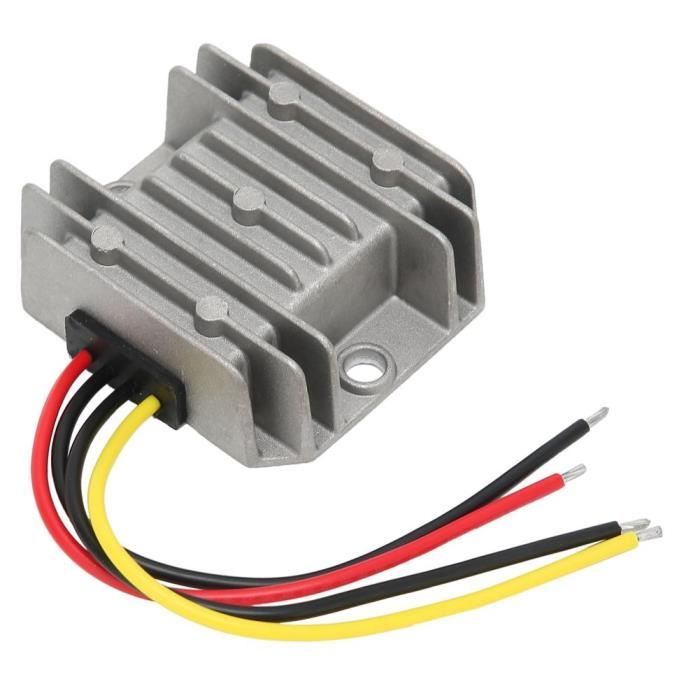 CONVERTISSEUR TENSION RÉGULATEUR Noir Voiture Accessoires Dc 24V À 12V
